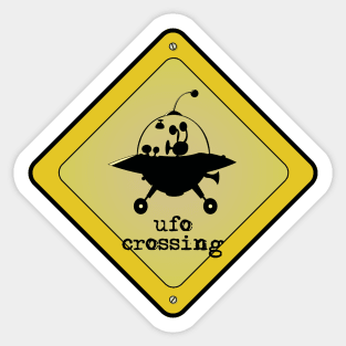 UFO crossing Sticker